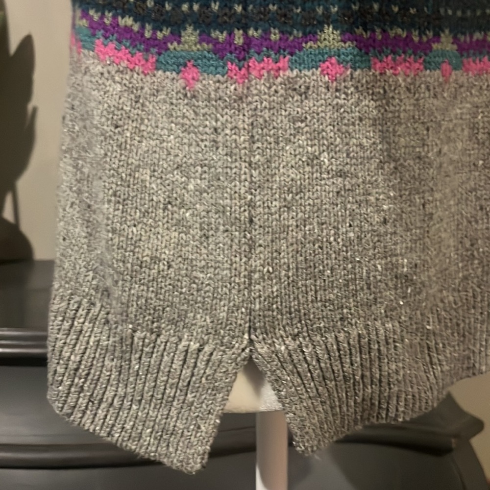 Vintage Chaps Fair Isle Cotton Blend Sweater Size Petite Small - Picture 6 of 10